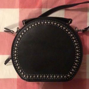 INC circular black crossbody bag